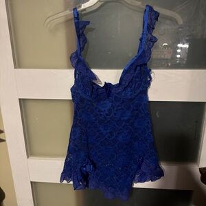 Royal Blue Lace Camisole Lingerie